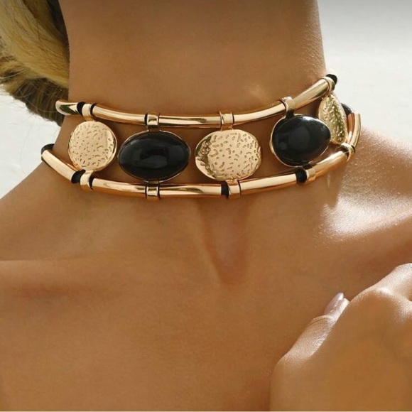 Stylish Black Punk Rock Choker Necklace - Picture 1 of 5